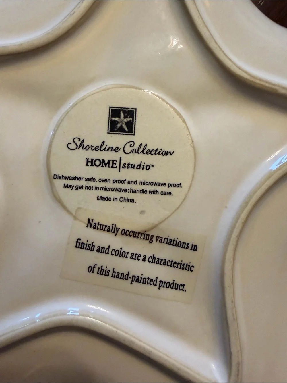 Starfish Beach Themed Ceramic Plate